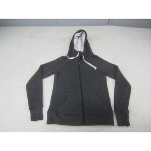 SO‎ Jacket Womens Teens Medium Gray Hoodie Full Zip Casual Fleece Sweater